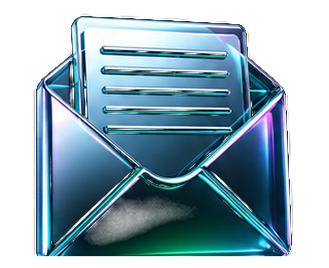 An open envelope holding a newsletter